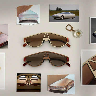 A conceptual design of glasses honoring the visionary concept Citroen Karin.